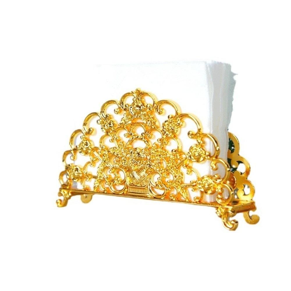 Zinc Zinc Zinc Alloy Napkin Holder Desktop Ornament Gold Tissue Box Metal Paper Dispenser For Dining Table