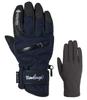 Namelessage Snowboard Gloves for Men and Size with Inner Gloves GORE-TEX Women, AGE-51 Navy, L,