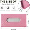 Car Tissue Holder, Leather Tissue Holder For Car Sun Visor, Rectangular Auto Sun Visor Napkin Holder Mask Dispenser, Universal Vehicle Tissue Box Sun