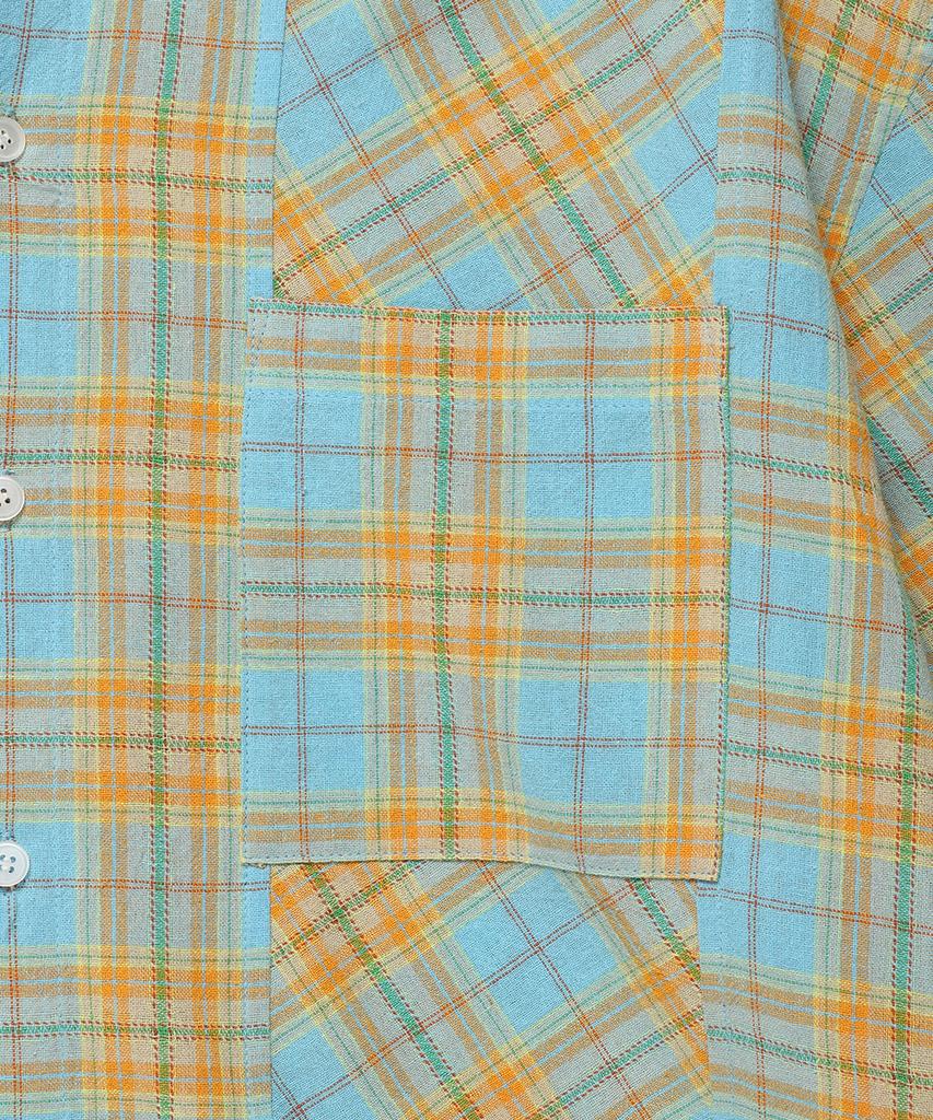 CAVISH Check Shirt Hoodie Blue(Cv2Esuw320A)