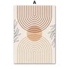 Creative Bohemian Beige Block Canvas Prints Abstract Nordic Minimalist Line Wall Art Poster for Living Room Bedroom & Home Decor