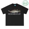 Смешные футболки с мемом Bomboclat Fish Smoking Уличная мода Трендовая футболка с коротким рукавом Мужская женская одежда Хлопковые повседневные футболки