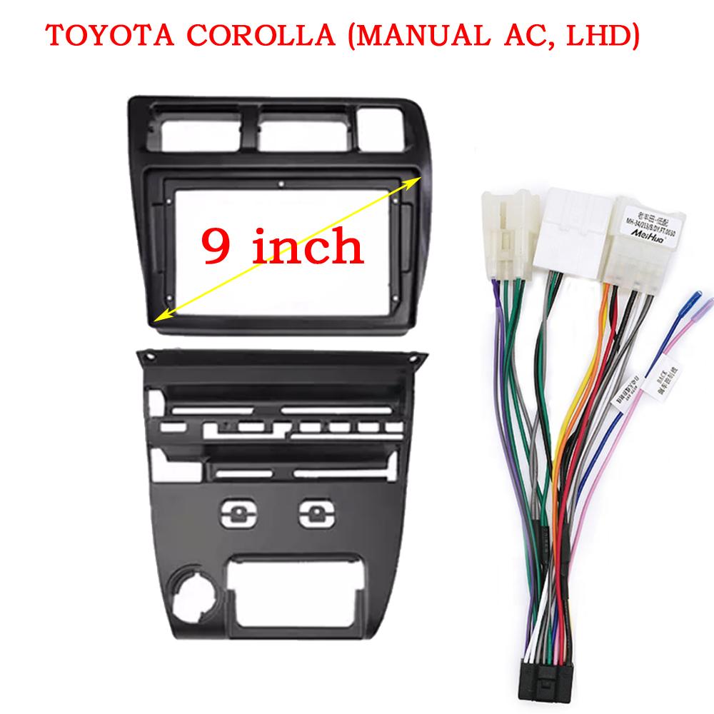 9-дюймовая автомобильная радиопанель для TOYOTA Corolla, Sprinter 1991-1997 (Ручной АТ-кондиционер, ) Адаптер консоли приборной панели