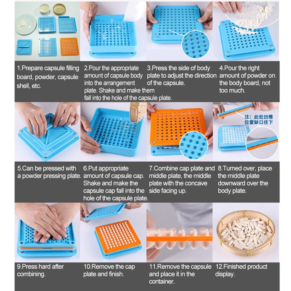 100 отверстий ABS капсульный наполнитель ручной капсульный порошок машина для наполнения инструмент доска для размера 00#