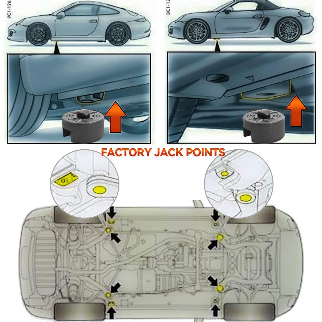 Car Lifting Jack & Jack Stand Adapter Repair Tool Frame Protector For Porsche 911 Turbo Cayman Boxster Lifting Support Chassis