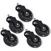 Set of 5 3 inch Office Chair Caster Rubber Swivel Wheels Replacement Heavy Duty