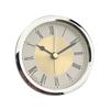 Elegant 3.5Inch Quartzs Alarm Clock Face Insert with Roman Numerals Clock Head Round Watch Insert for Craft Projects