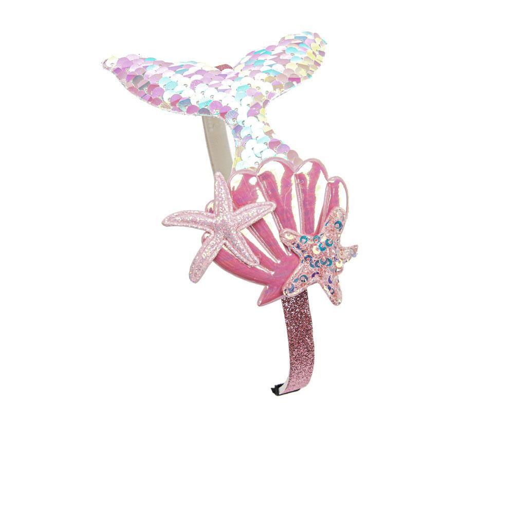 Sweet Mermaid Hair Bands Princess Girls Headwear Glitter Sequin Shells Headband