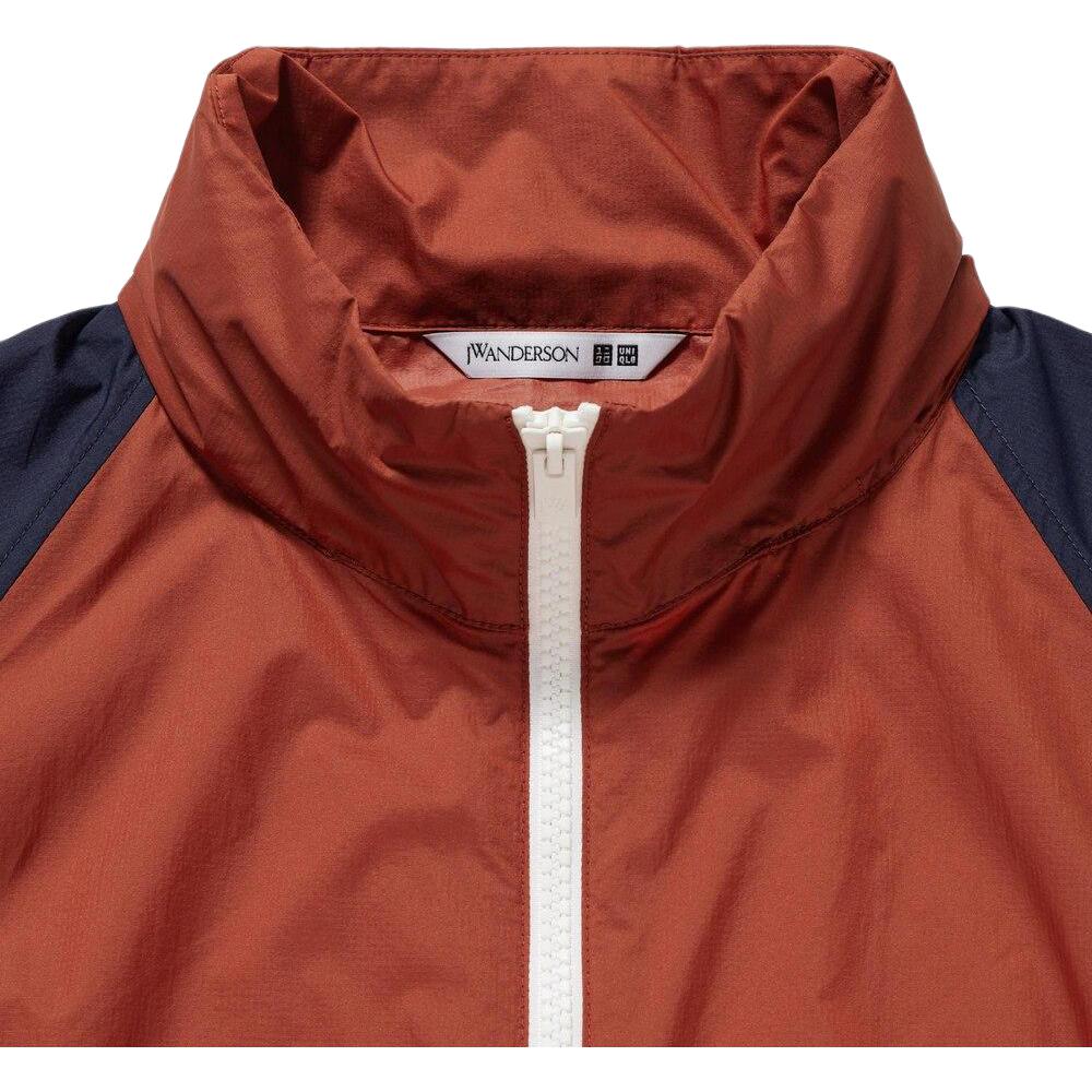 Uniqlo X JW Anderson Коллаборация Весна-Лето 2023 Серия Весна-Лето Дизайнерская Защита от УФ Цветовой Блок Худи Мужские куртки Кораллово-Красный 453864-15