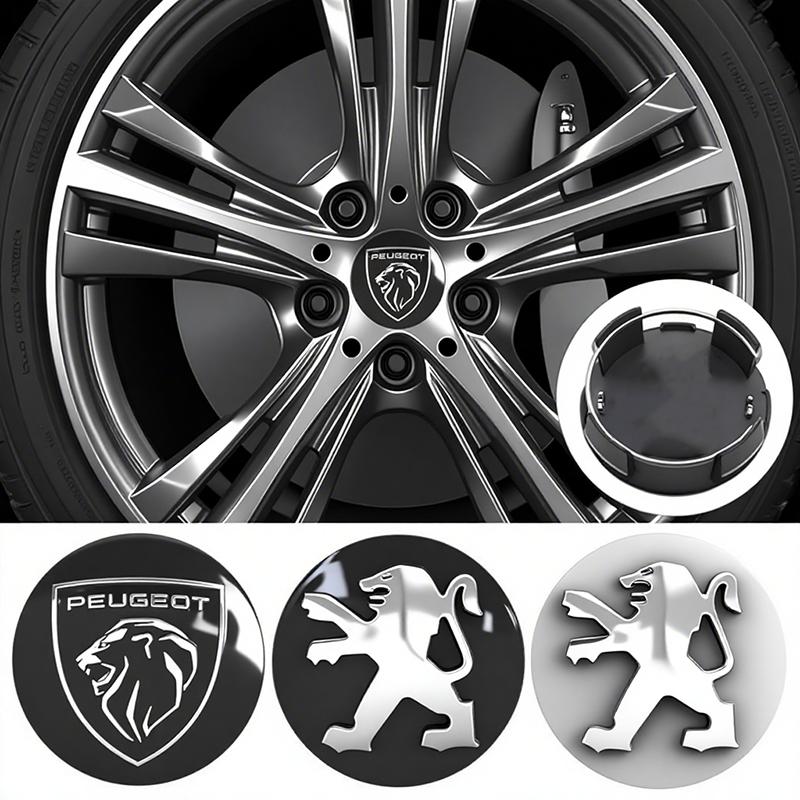 Car Emblem Wheel Hub Center Cover Accessories For Peugeot 206 307 308 3008 207 208 407 408 4008 508 2008 5008 301 205 309 2008