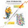 60-Pack Double-Headed Marker Pens – Fine & Brush Tip, Water-Based, Vibrant Colors for Art, Calligraphy, and Holiday Decoration