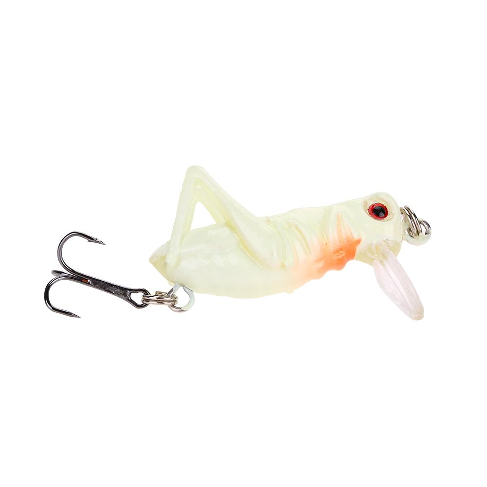 5 шт./кор. летающий кузнечик, насекомое, искусственная рыболовная приманка, набор приманок с 3 крючками