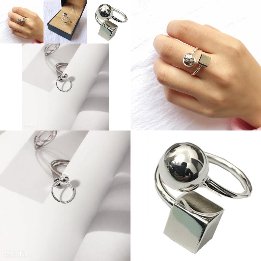 Элегантное кольцо из стерлингового серебра 925 пробы Стильный геометрический дизайн Идеально для женщин