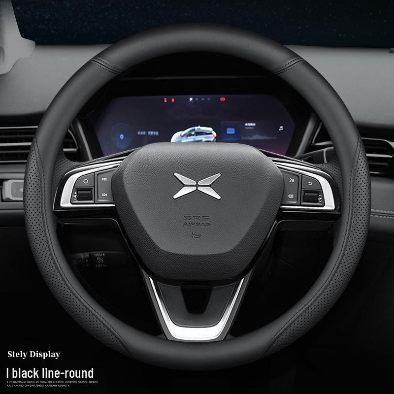 Xpeng Motors Genuine Leather Steering Wheel Cover for P7, P5, G3, G9 - All Season Grip