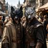 Funny Cosplay Halloween Wolf Mask 3D Fur Texture Werewolf Mask Party Costume Mask  Dress Up Prop