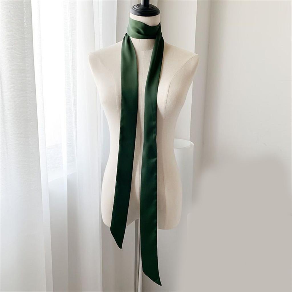 Long Ribbon Silk Scarf Elegant Hand Tied Neck Scarf Elegant Hair Scarf Women Dinner Party Hairband Fashion Hair Decors