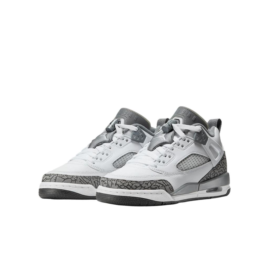 Air Jordan Spizike Low GS Белый Холодный Серый Детские Кроссовки Антрацитовый Волчий Серый FQ3950-102