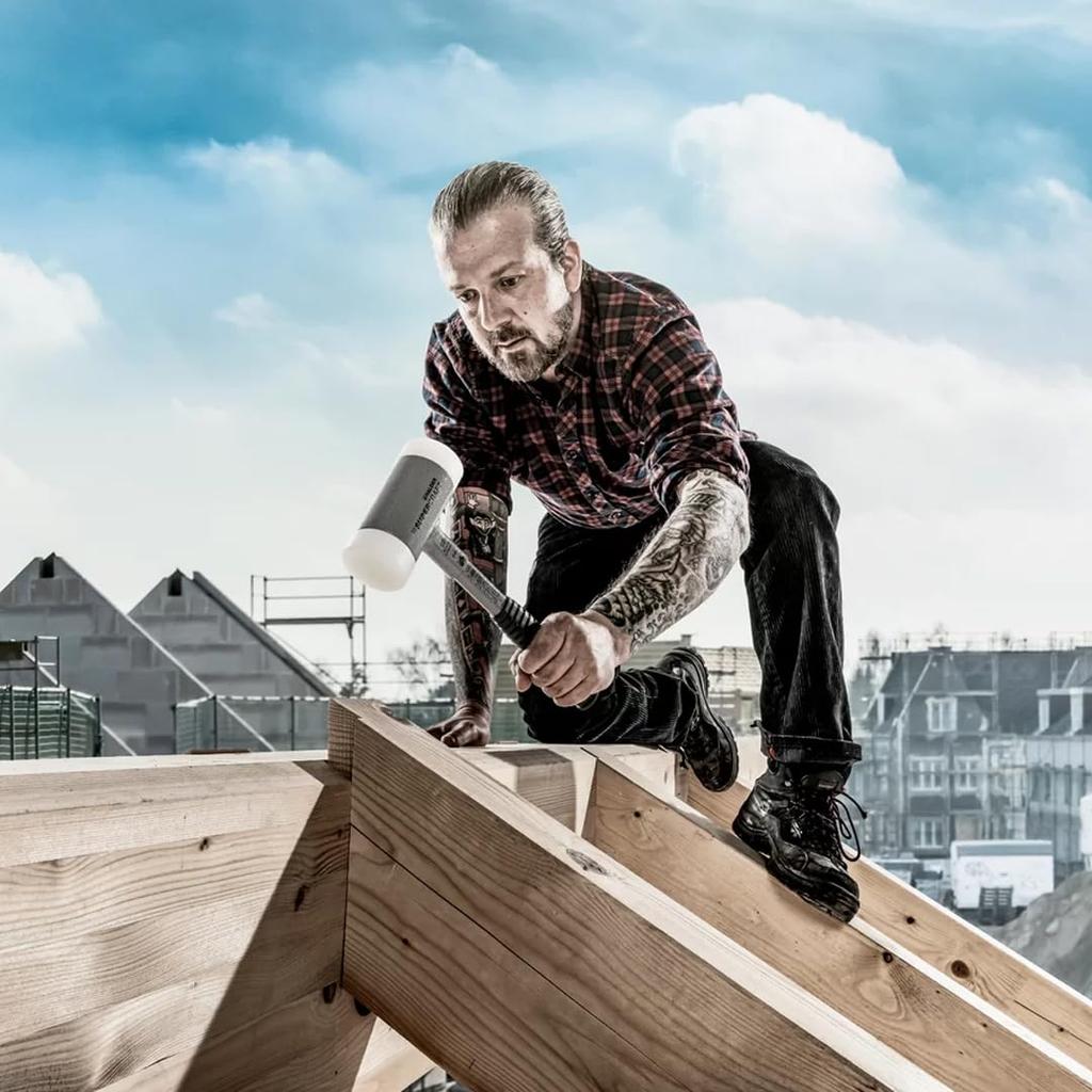 HALDER Shockless Recoilless Supercraft Hammer Steel Handle Nylon Diameter 50 (White) 3377.050