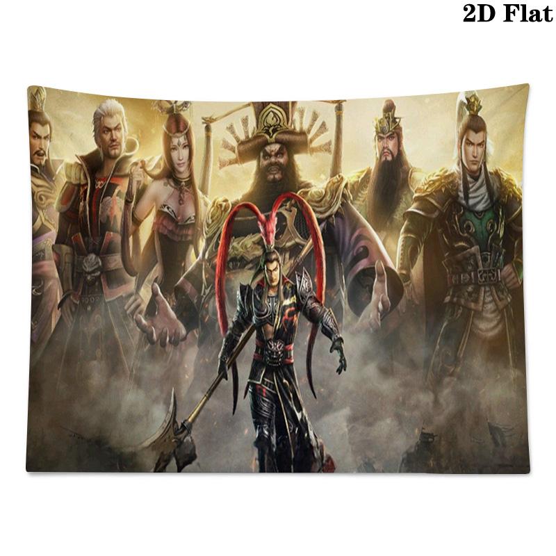 Dynasty Warriors Wall Tapestry Aesthetic Wall Hanging Printed Fabric Blanket Decorative Tapestries for Bedroom Living Room Home Decor
