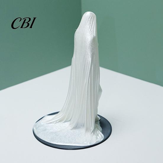 Скульптура Завуалированная Богиня, 3D-печатная скульптура, Загадочная женская фигурка в одеянии, Темный готический стиль, Настольный аксессуар, Декор для дома, Статуэтка для книжной полки,