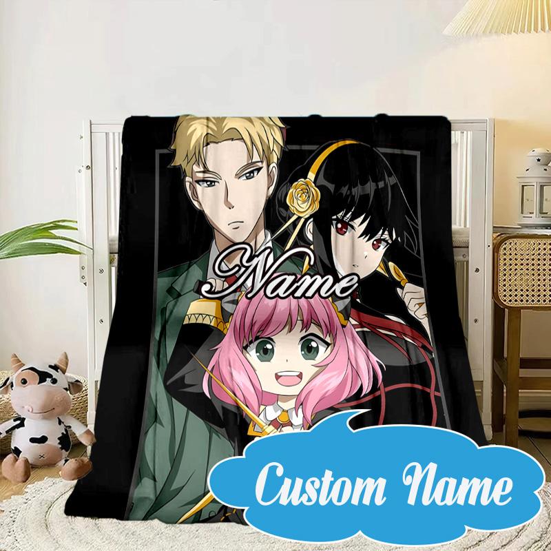Custom Name SPY Adventure Blanket bed sofa Blanket Flannel Blanket for Camping, Hiking, Picnic Essentials,gift for Fan family