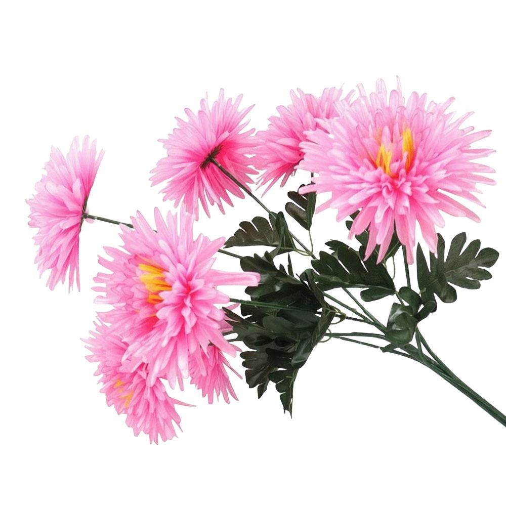 7Head Artificial Flower DIY Flower Silk Chrysanthemum Bouquet Worship Supplies Floral Arrangement Flowers Bouquet