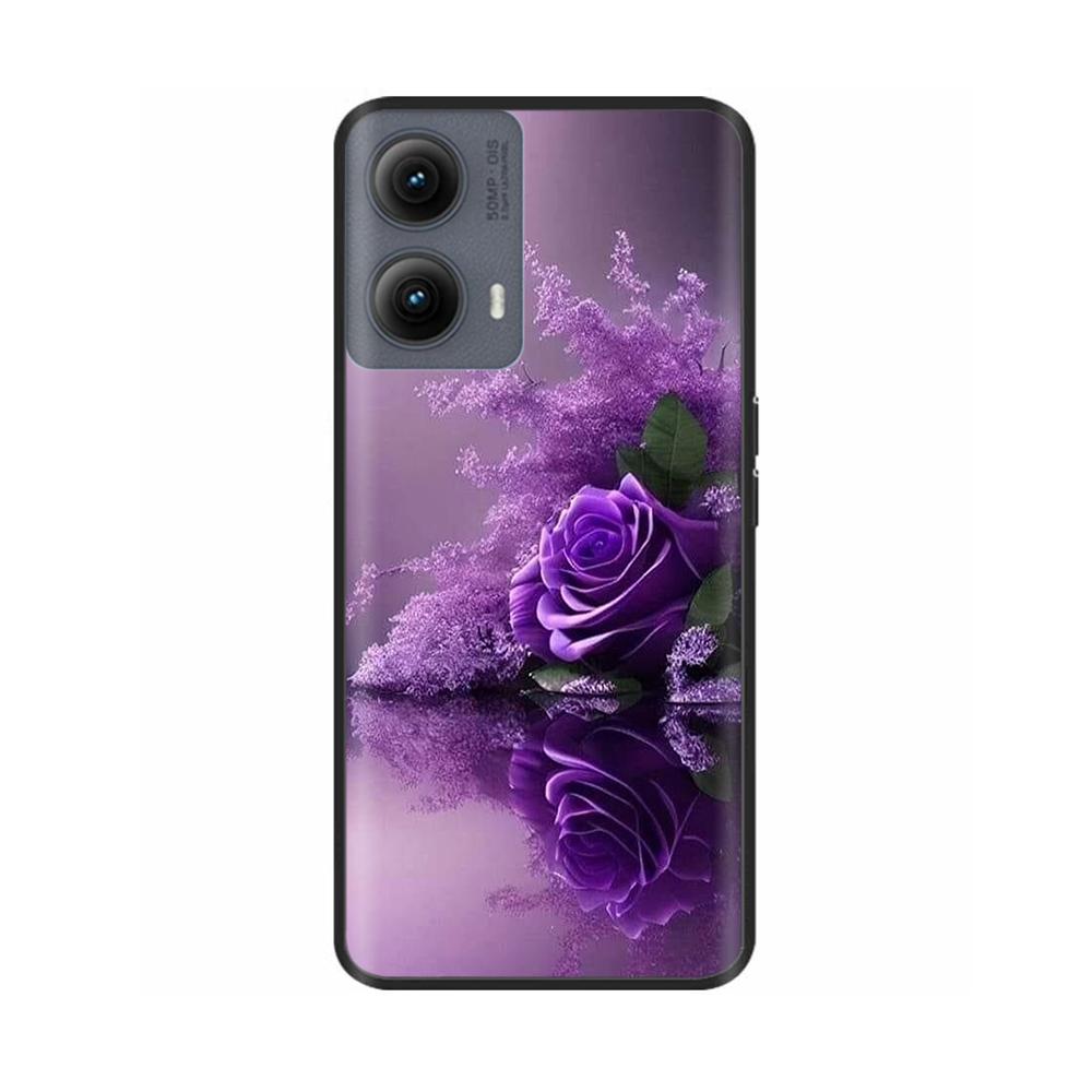 Силиконовый чехол для Motorola Edge 2024 Чехол Милый Мультяшный Мягкий ТПУ Черная Крышка для Moto Edge 2024 6.6" Ударопрочный Fundas Capa