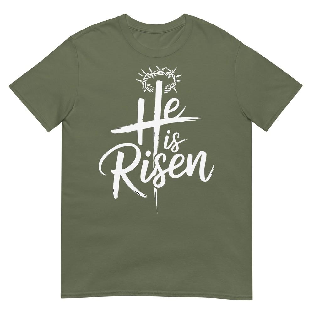 He Is Risen Jesus Cross For Religious Christian Easter Tshirt