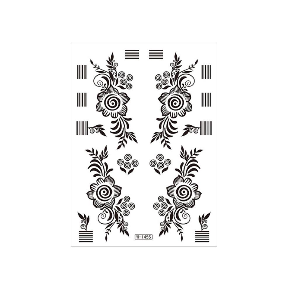 India Mehndi Flower Henna Temporary Tattoo Body Art Sticker Finger Hand Legs Arm