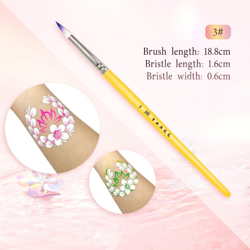 Mei Shang Eco-friendly CE Certified Ultra-Soft Embossed Children's Face Painting Brushes Portable Professional Dot