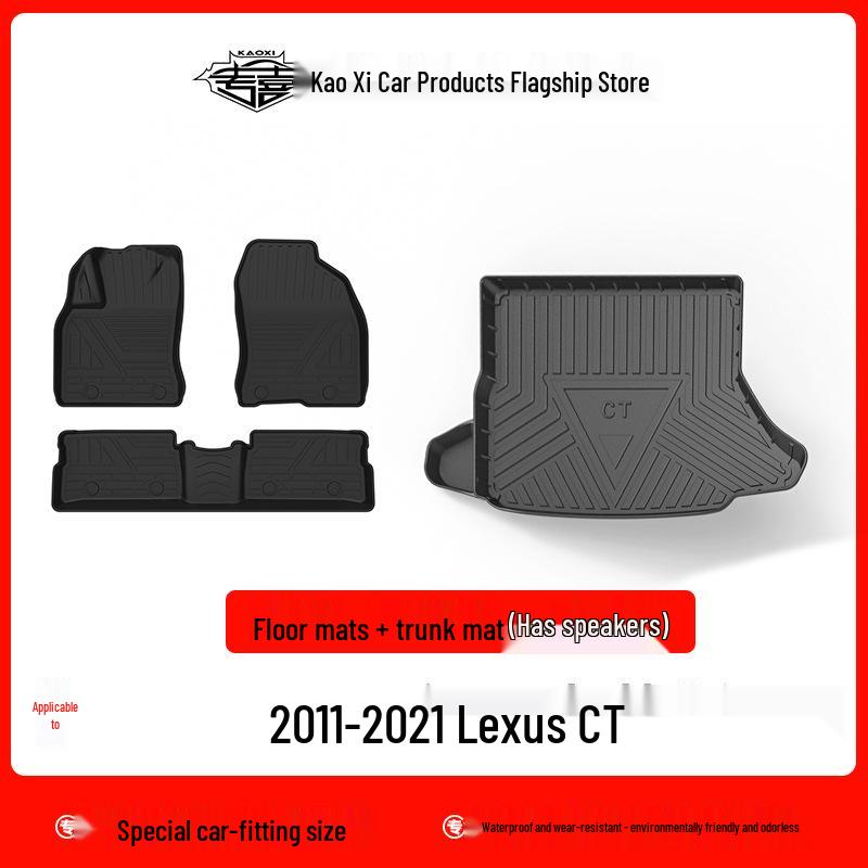Экологичные TPE коврики для пола и коврик в багажник для Lexus CT 2011-2021