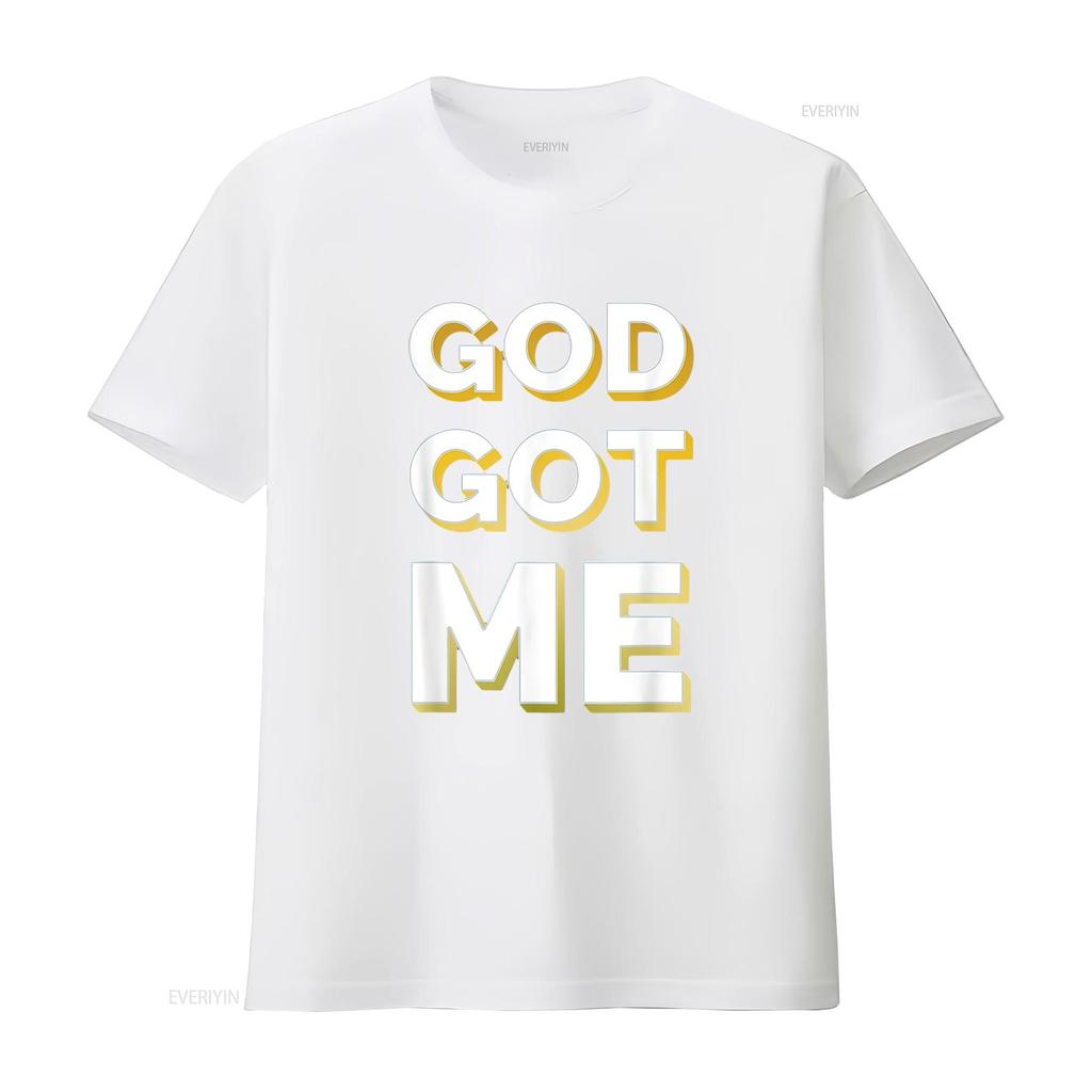 Womens Christian T Shirt Faith God Got Me Gold vintage Washed streetwear Unisex graphic Comfortable homme Stylish Stretched