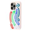 For iPhone 14 Pro Max Case 3D Stress Relief DIY Colorful Bar Silicone PC Phone Cover Arc Stripe