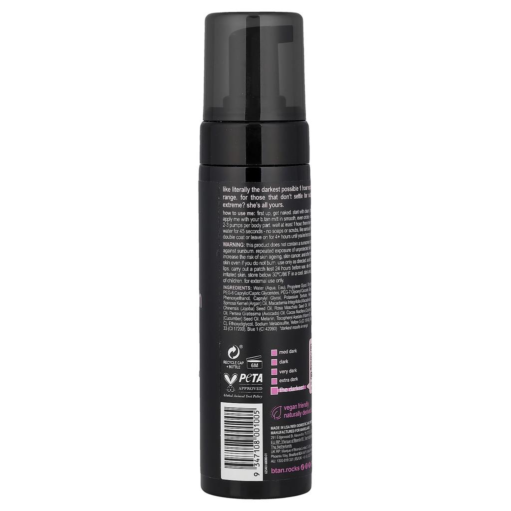 b.tan, 1 Hour Express, Self Tan Mousse, The Darkest, 200ml (6.7 fl oz)