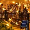 5M 20LED Solar Dragonfly String Lights Outdoor Waterproof 8 Modes Dragonfly Fairy Lights for Home Patio Garden Wedding Decor