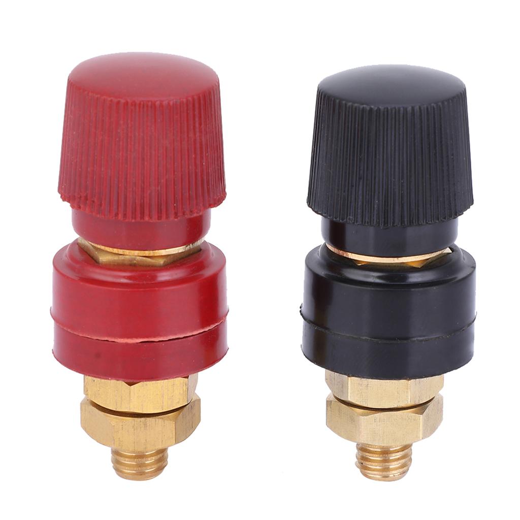 2pcs 555 Type Binding Post Brass Pillar Terminal Block M8 Thread 0V 380V 200A