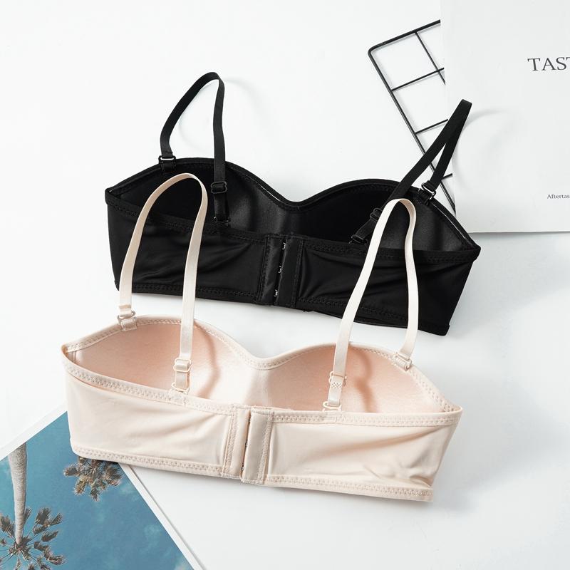 Женский невидимый бюстгальтер без бретелек бралет 1/2 чашки женское нижнее белье сексуальное нижнее белье женский бесшовный для вечеринки свадебный бюстгальтер