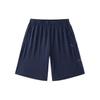Training Series Solid Color Casual Print Straight Five-Point Shorts Men Bottoms Midnight-Blue 152237320-1