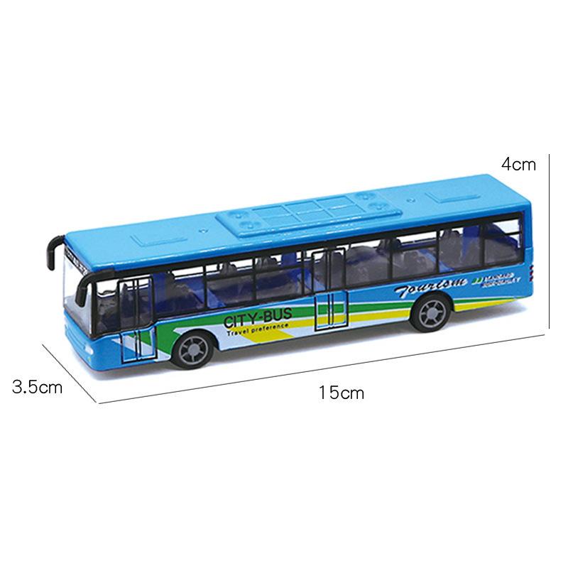 Alloy Car 15Cm Bus Model Diecast Double-Decker Pull Back Vehicle Children's Toy Car Bus Toy Car for Boys Girls Birthday Gifts