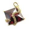 [M7116] - Gold Plated Garnet 'Sissi' Pendant