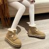 Модные ботинки на платформе 2024 года, новые утепленные и теплые женские зимние ботинки, нескользящие плюшевые короткие ботинки на платформе Zapatos De Mujer