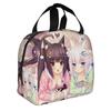 Game Vanilla N-Nekopara Chocola Insulated Lunch Bags for Outdoor Picnic Anime Leakproof Cooler Thermal Lunch Box Women Men