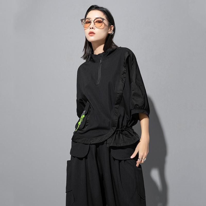 Short Sleeve Oversized Vintage Patchwork Casual Loose Summer T Shirt Tops Women T-shirt