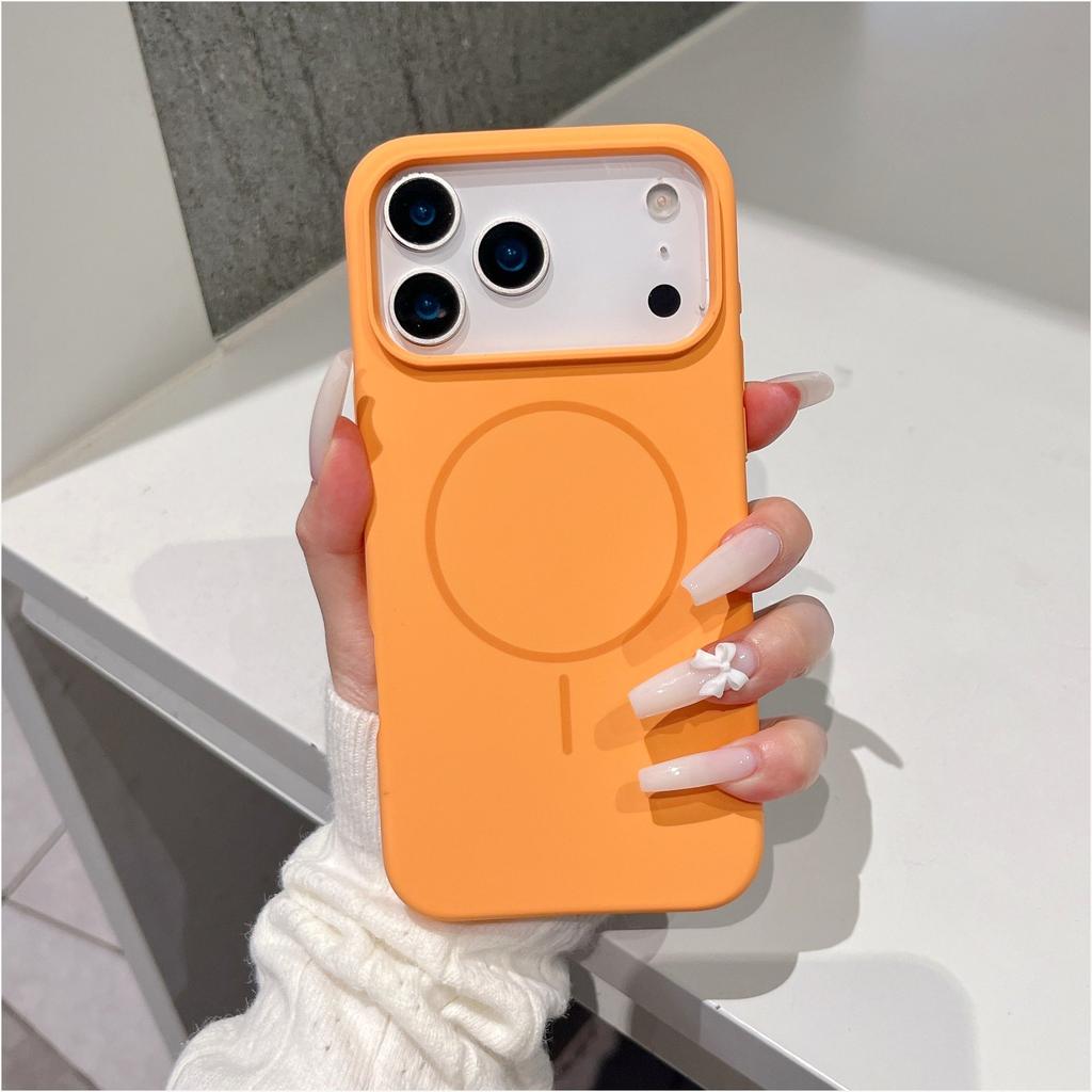 Магнитный тонкий чехол из жидкого силикона для Apple iPhone 13 14 15 16 17 Pro Max Plus Air с поддержкой Magsafe, защитная мягкая крышка