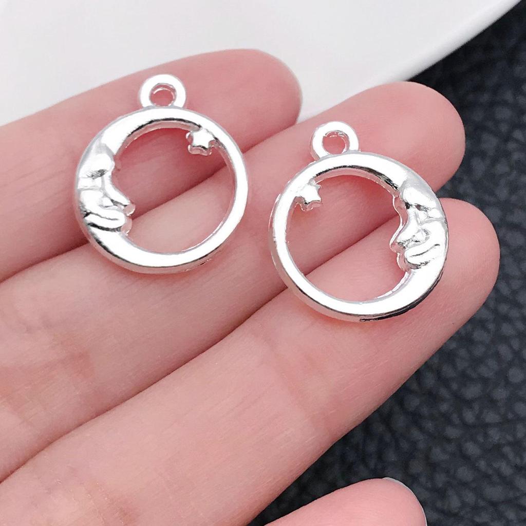 Старинная серебряная подвеска в виде звезды, луны, солнечного шара — аксессуар для самостоятельного изготовления украшений