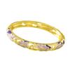 Traditional Vintage Cloisonne Bangle Big Floral Leaf Women's Hand Bracelet  Gifts for Women Girl