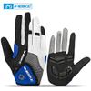 INBIKE Cycling Gloves Touch Screen Bicycle Sports Gloves Shockproof MTB Full Finger Bike Road Glove for Biker Men with Palm Pad