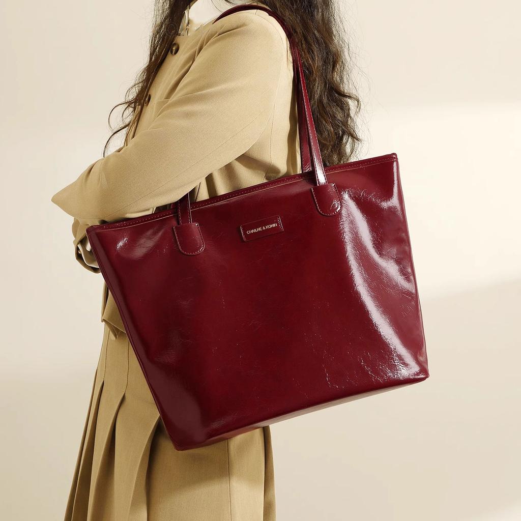 Retro Large-capacity Bag, Women's Niche Tote Bag, Versatile and Simple Single-shoulder Armpit Bag