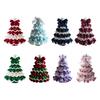 Handmade Crochet Christmas Tree DIY Crochet Christmas Tree Kit with Bow Faux Pearl Decor Holiday Craft Starter Set for Beginners