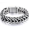 Men's 17MM Width V Shaped Double Layer Chain Bracelet for Men Polished Stainless Steel Bracelets Man Hip-Hop Party Jewelry Gifts